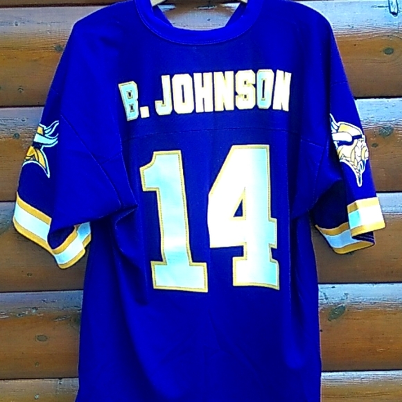 Vintage Other - 🏈 Vikings JERSEY  #14 Brad Johnson Vintage FootBall Sz Large Minnesota